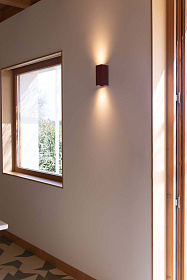 Настенный светильник LUNE квадратный терракотовый с рифлением 2xGU10