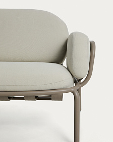 Уличный 2-х местный диван Joncols из алюминия цвета таупе, 164 см