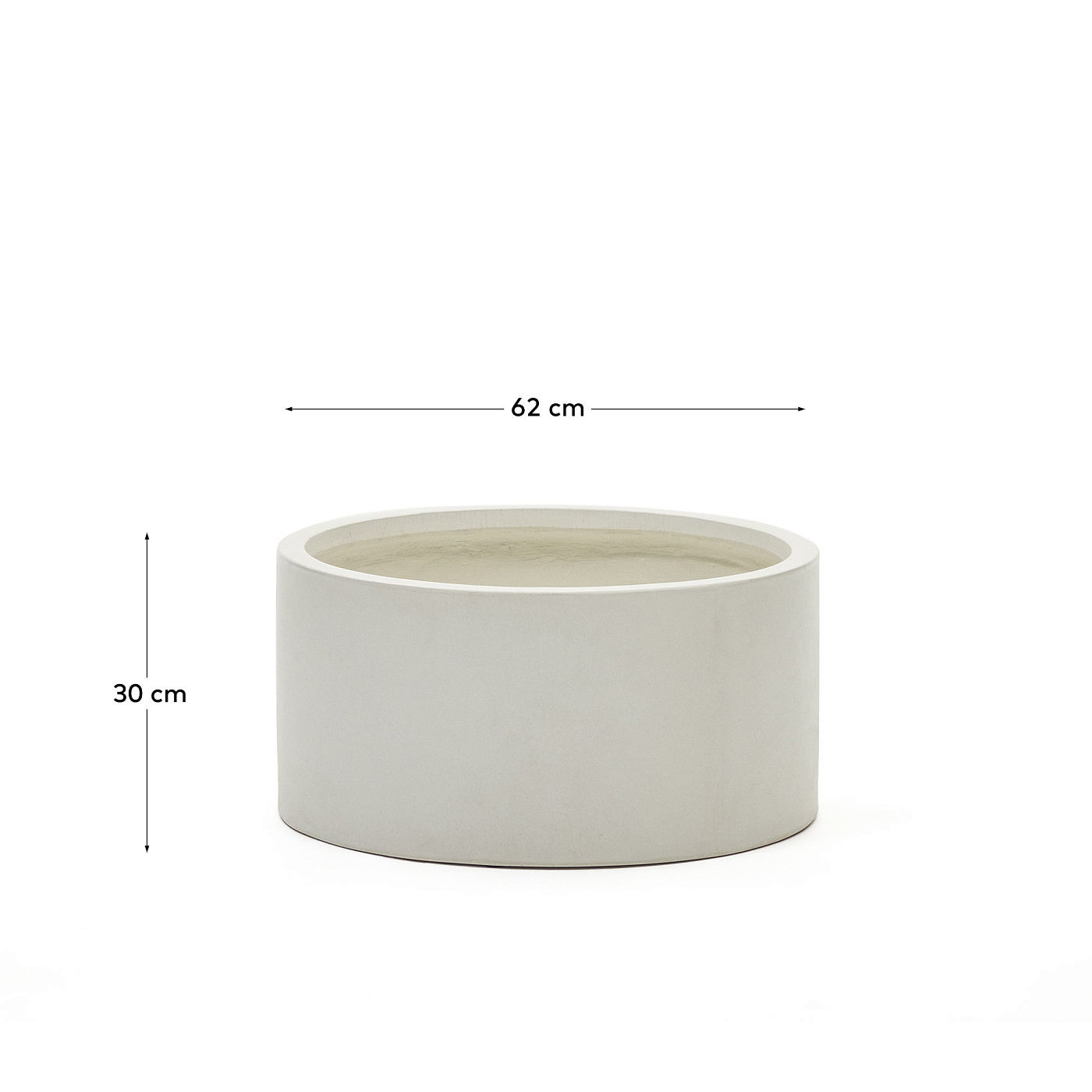 Aiguablava Кашпо из белого цемента Ø 62 см