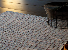 Ковер уличный Reti черно-розовый