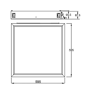 9095 Встраивамое светодиодное окно BLUE SKY