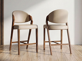 Полубарный стул 4225 из экокожи цвета норки