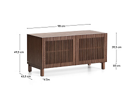 Тумба для обуви Beyla из ясеня с отделкой под орех