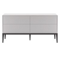 Комод MARBELLA шпон ореха W,  матовый серо-бежевый лак