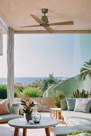 Потолочный вентилятор TYPHOON DC Ш1300MM коричневый 4 PALAS древесный IP44