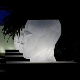 Кашпо Adan матовое светящееся LED RGBW Battery 41x30x42