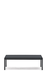 Журнальный столик Sorells из серого алюминия 63 x 149 см