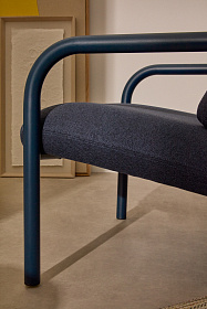 Кресло Inari синее из стали и полиэстра