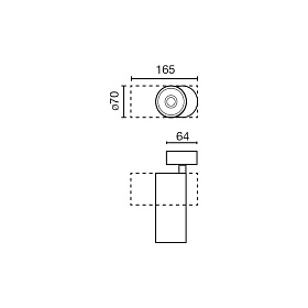 Fost SURFACE Белый проектор Ø70 28 Вт 18° 4000K CRI90 TRIAC