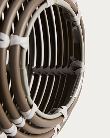 Настольная лампа Garoina на солнечных батареях из искусственного ротанга, 25 см