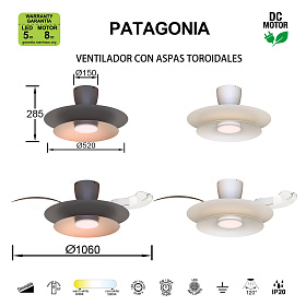 9520 Люстра потолочная-вентилятор PATAGONIA
