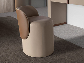 Пуф 5187 из экокожи в норковом и коричневом цветах