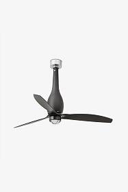 Матовый черный потолочный вентилятор Eterfan LED 128 см