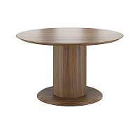 Обеденный стол круглый RONDA D130 см отделка шпон ореха F