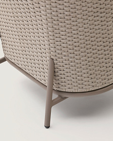 Уличное кресло Sedalis из алюминия и серо-коричневой веревки