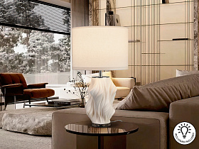 Kaos Настольная лампа 1L белая керамика