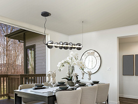 Gladis Люстра большая черно-дымчатый