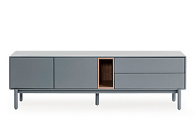 Тумба по ТВ Corvo 2D2Dr жемчужно-серая