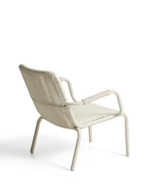 Уличное кресло Salis из алюминия цвета таупе и веревки