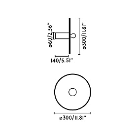 Настенный/потолочный светильник Confetti 300 H140 recycmarmoreal