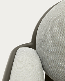 Садовое кресло Joncols серое с зеленой алюминиевой отделкой