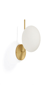 Настенный светильник Brisia из металла в латунной отделке с плафоном Ø15 см