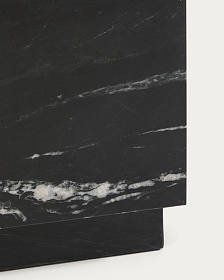 Приставной столик Sorein из черного мрамора 40 x 40 см