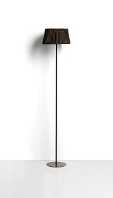 Уличный торшер Aldet на солнечных батареях коричневый, диаметр 46 см