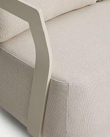 Уличный 3-х местный диван Tamaris из алюминия цвета экрю, 217 см