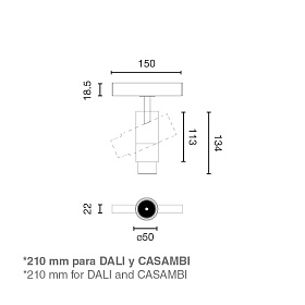 Встраиваемый светильник NESO SLIM LINSE ZOOM 20W черный 20є-50є 4000K THRIVE O