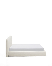 Кровать Martina со съемным чехлом из шенилла цвета экрю 180 x 200