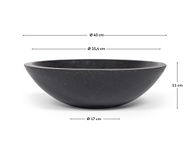 Раковина Kuveni Terrazzo в черной отделке