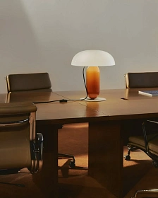 Настольная лампа Gambosa M белый/оранжевый