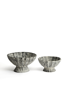 Ваза Valura из папье-маше серая Ø 26 см