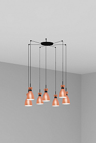 Люстра Retro 7L медная