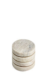 Набор Nuvir из 4 подставок из бежевого мрамора