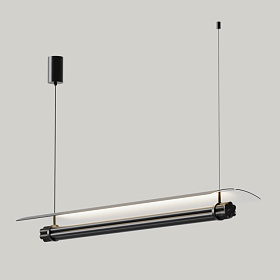 Подвесной светильник Tasta матовый черный металл/черный мрамор