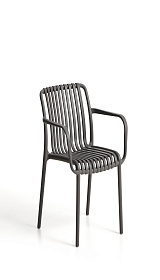 Уличный стул Isabellini из пластика графитового цвета