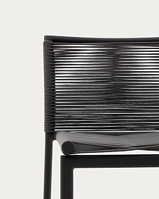 Садовый полубарный стул Culip из веревки и серого алюминия, 65 см