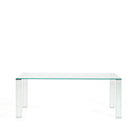 Стол Adularia из прозрачного закаленного стекла 200 x 100 см