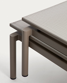 Шезлонг Lesina из алюминия и ткани цвета экрю