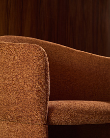 Стул Bosca из терракотовой шенилловой ткани