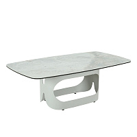 Журнальный столик TOLEDO стекло с керамикой HC008, ножки бежевые