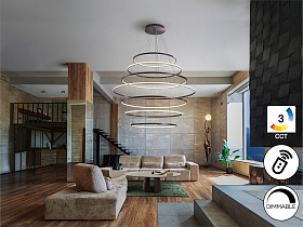 Odessa Люстра 7 арок D150 бронзовый