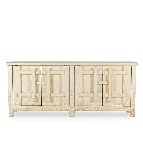 Большой белый сервант Lilos в стиле ваби-саби