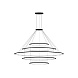 Люстра Circular Inward Light 5 колец черная ø1200 ø2000 ø3000 ø2000 ø1200