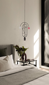 Подвесной светильник Wooden Dots WD07 graphite/walnut