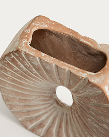 Ваза Valura из папье-маше розового и бежевого цвета 21 см