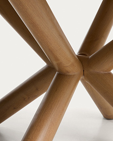 Уличный стол Mirtia из алюминия с отделкой под дерево и кремового спеченного камня 148 см