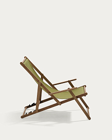 Складное кресло Vilara из акации для улицы салатового цвета